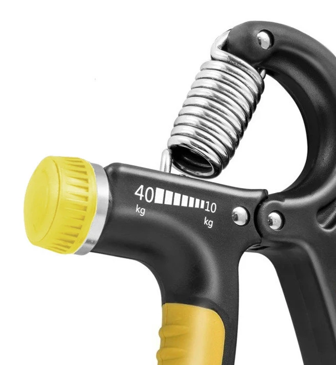 Еспандер кистьовий PowerPlay PP-4323 з регульованим навантаженням 10-40 кг. Strength Grip Чорно-жовтий — фото 4