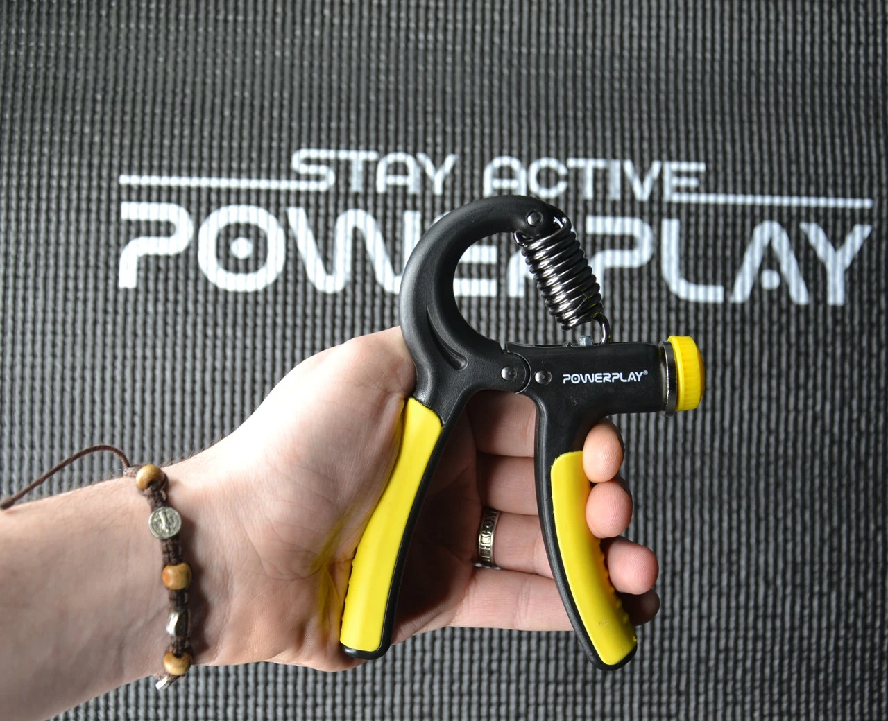 Еспандер кистьовий PowerPlay PP-4323 з регульованим навантаженням 10-40 кг. Strength Grip Чорно-жовтий — фото 7