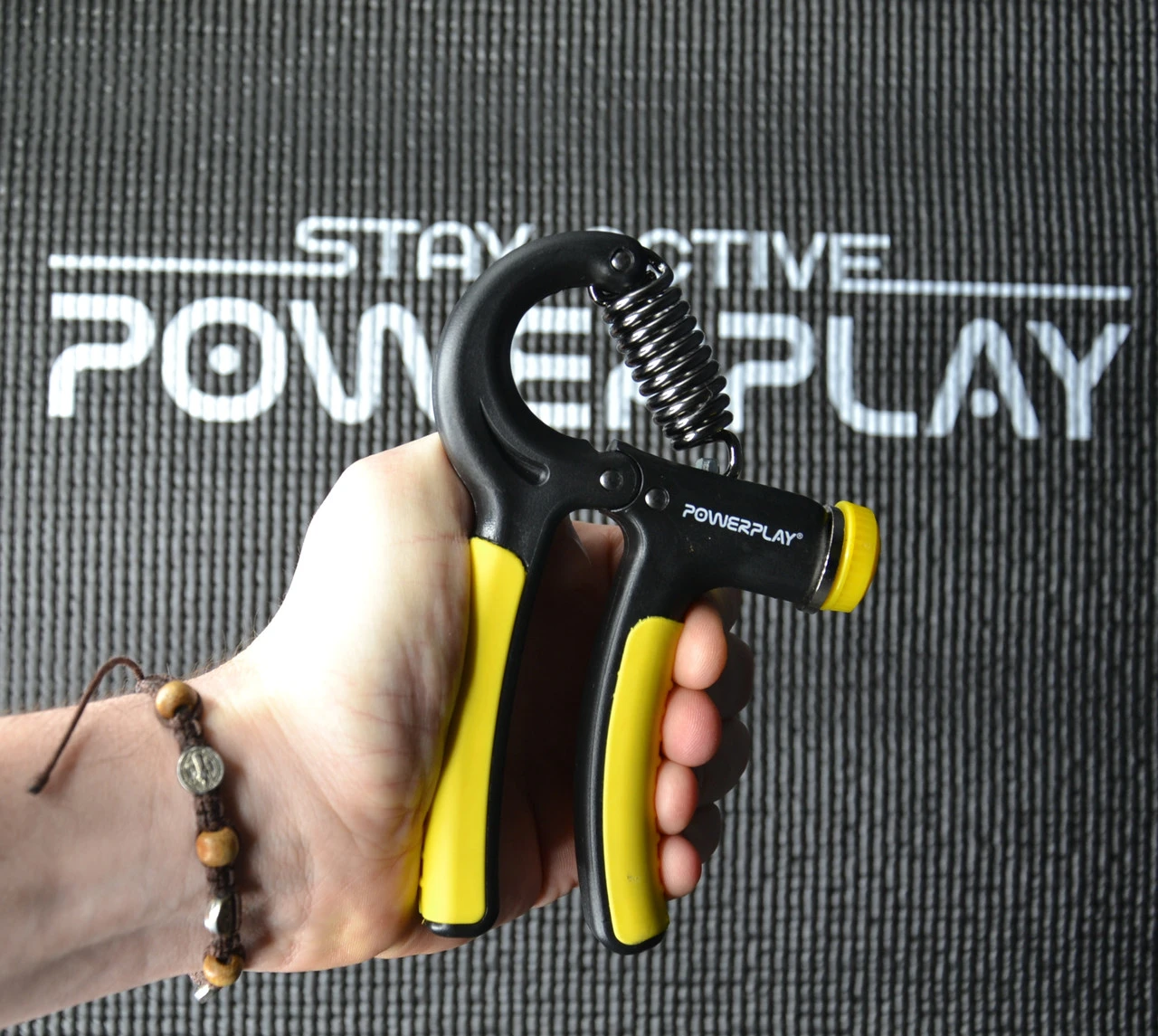 Еспандер кистьовий PowerPlay PP-4323 з регульованим навантаженням 10-40 кг. Strength Grip Чорно-жовтий — фото 8