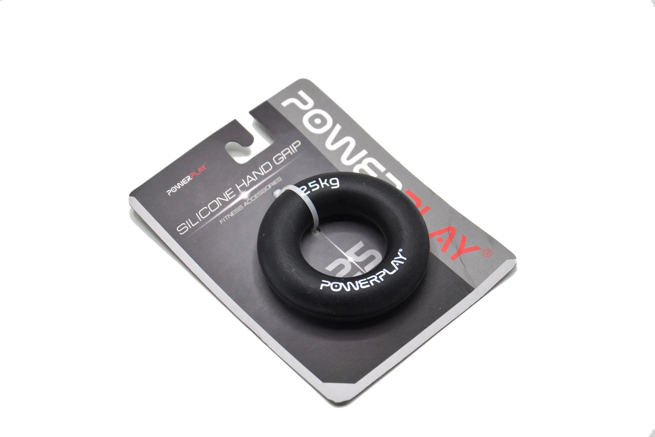 Еспандер кистьовий силіконовий PowerPlay PP-4324 Hand Grip Ring Hard 25 кг. Чорний — фото 10