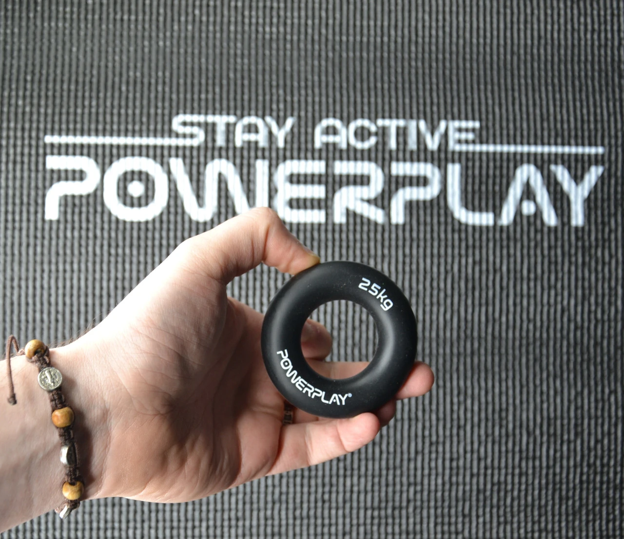 Еспандер кистьовий силіконовий PowerPlay PP-4324 Hand Grip Ring Hard 25 кг. Чорний — фото 6