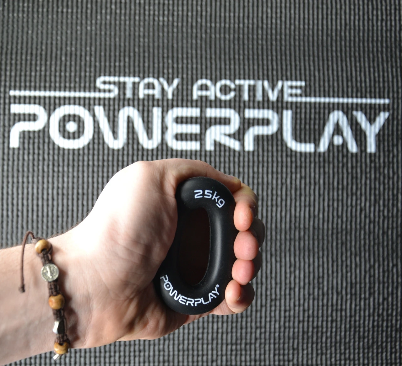 Еспандер кистьовий силіконовий PowerPlay PP-4324 Hand Grip Ring Hard 25 кг. Чорний — фото 7