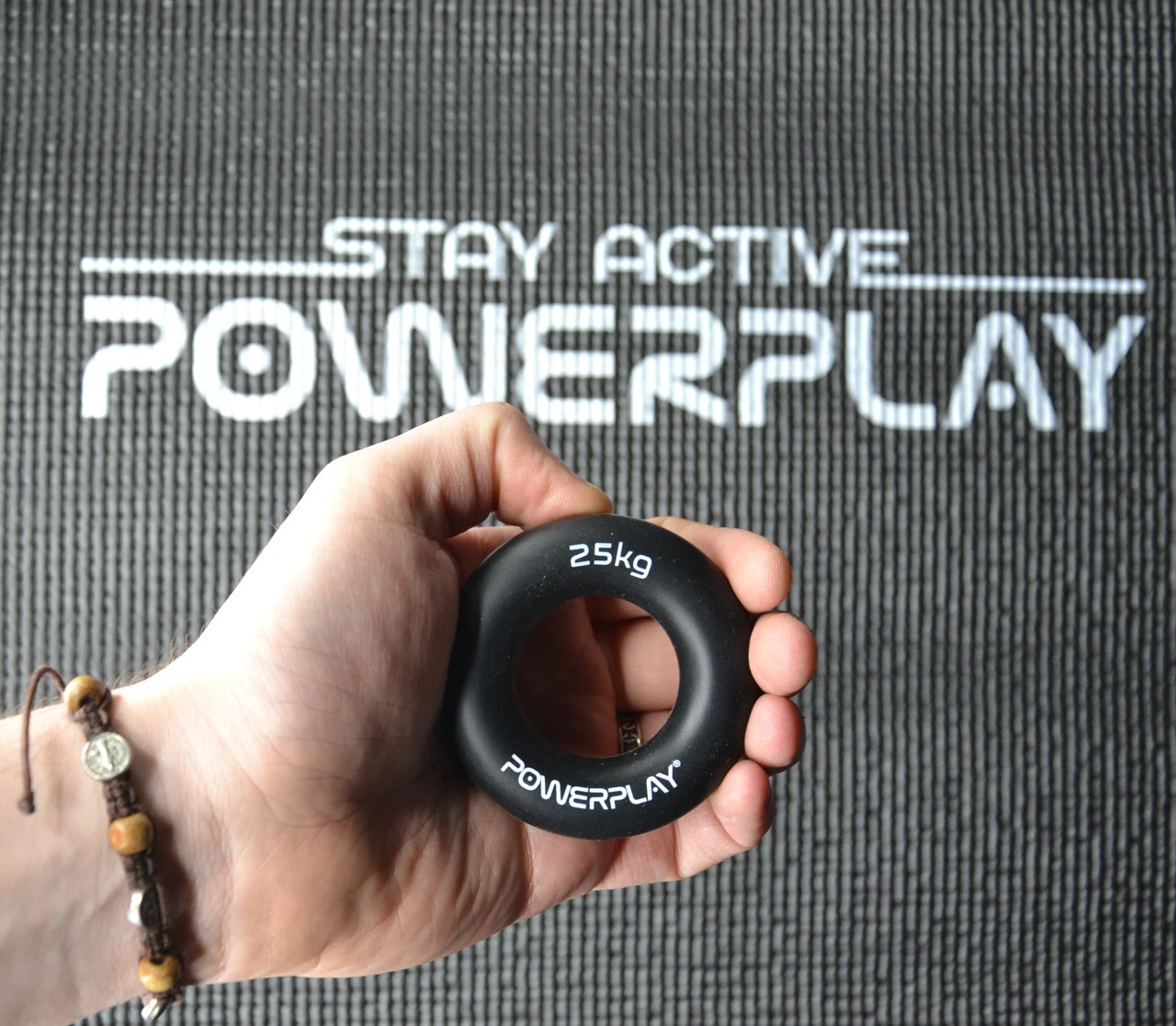 Еспандер кистьовий силіконовий PowerPlay PP-4324 Hand Grip Ring Hard 25 кг. Чорний — фото 9