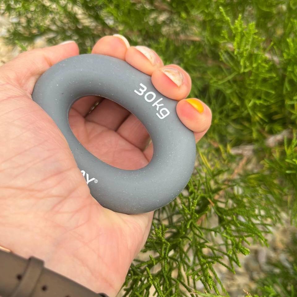 Еспандер кистьовий силіконовий PowerPlay PP-4324 Hand Grip Ring X-Hard 30 кг. Сірий — фото 10