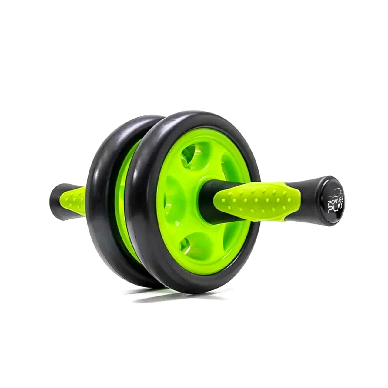 Колесо для преса подвійне PowerPlay 4327 Dual-Core Ab Wheel  Чорно-зелене — фото 3