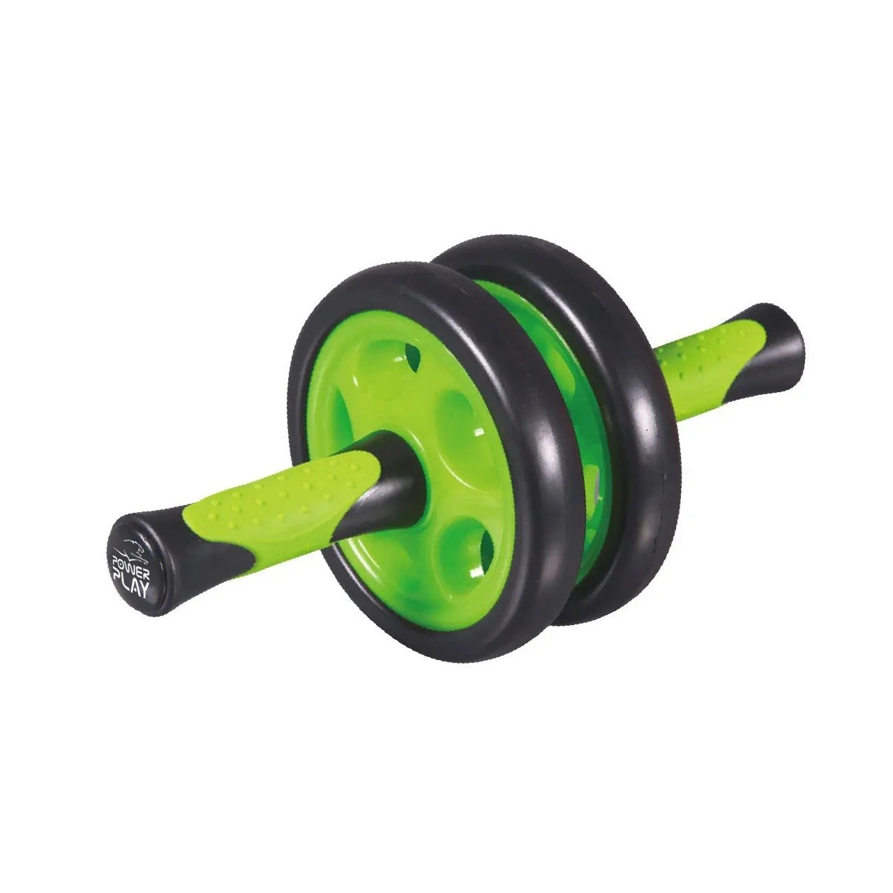 Колесо для преса подвійне PowerPlay 4327 Dual-Core Ab Wheel  Чорно-зелене — фото 4