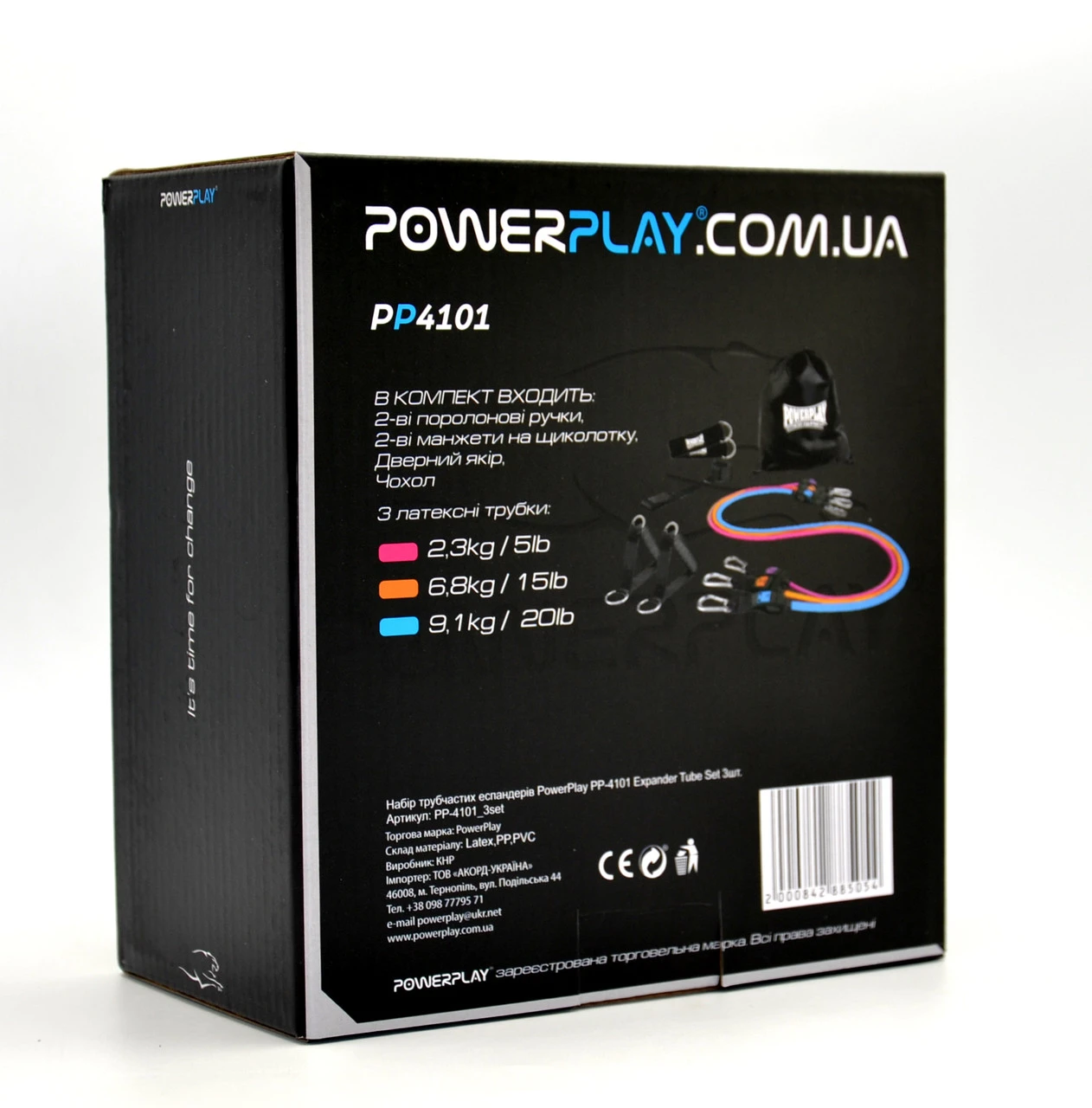 Набір трубчастих еспандерів PowerPlay PP-4101 Expander Tube Set 3шт. (до 18,2 кг.) — фото 12