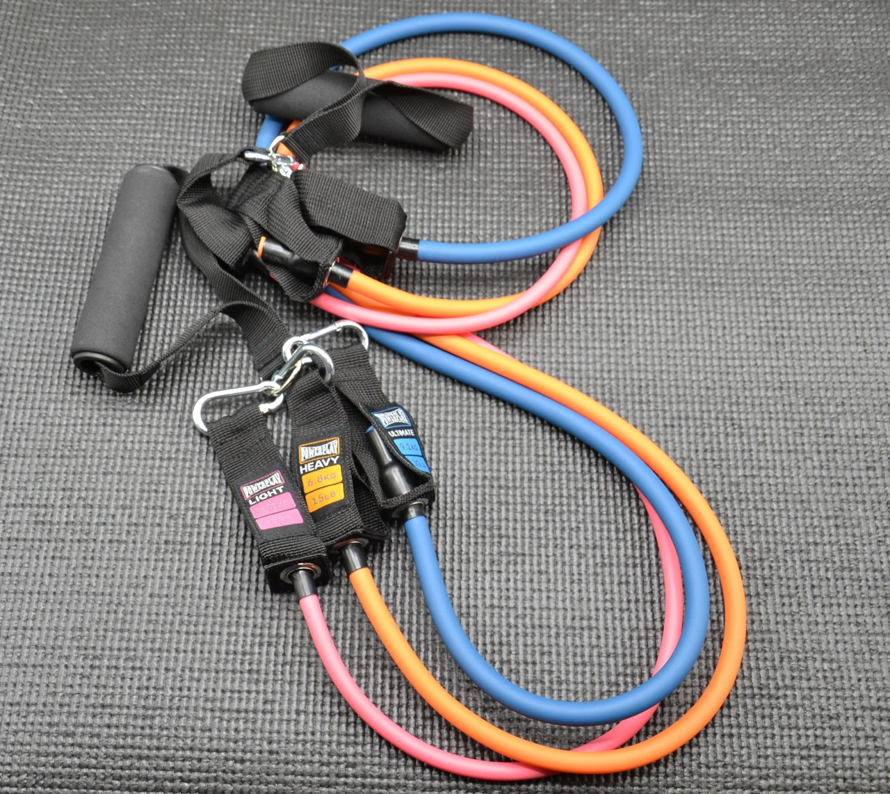Набір трубчастих еспандерів PowerPlay PP-4101 Expander Tube Set 3шт. (до 18,2 кг.) — фото 8