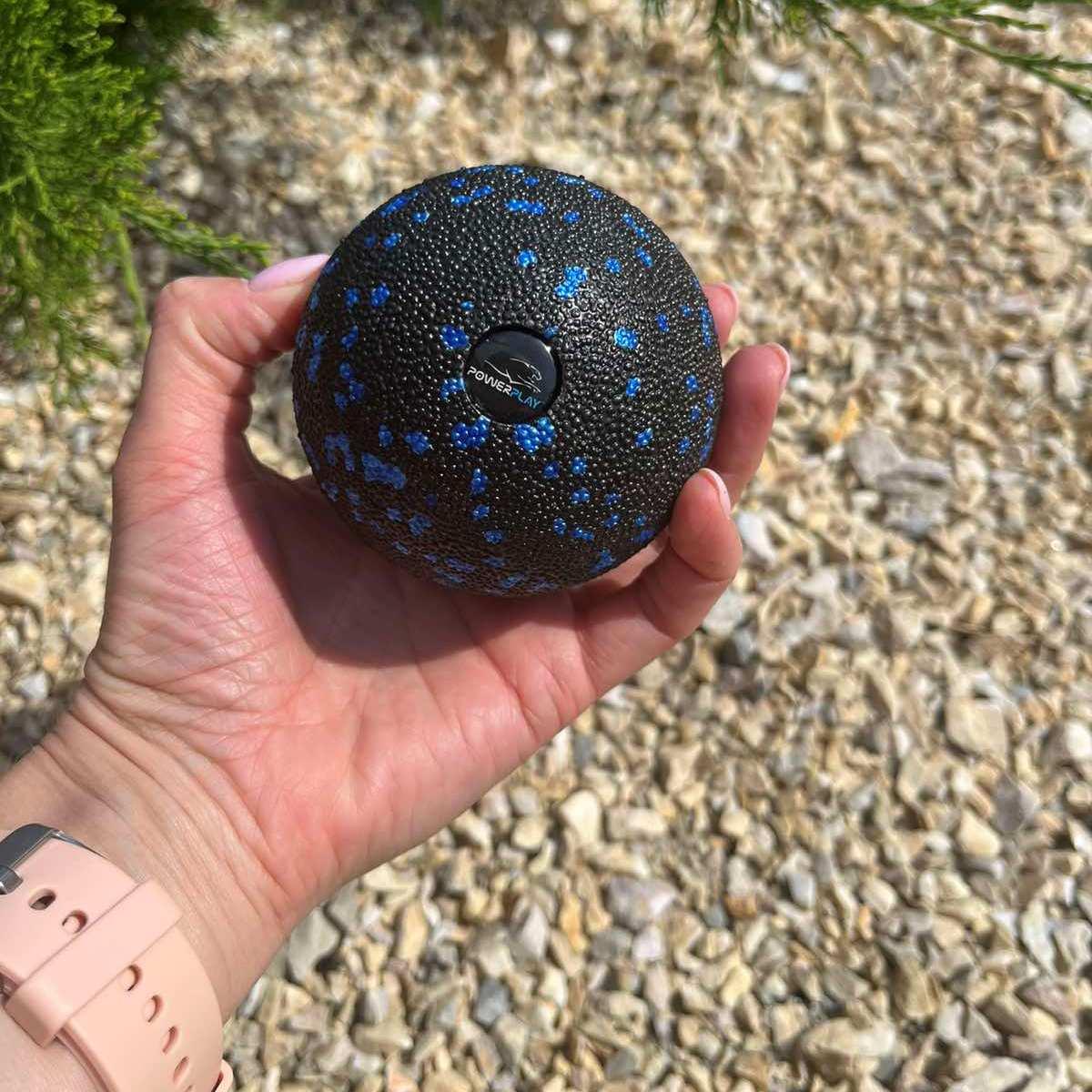 Масажний м'яч PowerPlay PP-4351 Epp Massage Ball (d10) Чорно/Синій — фото 7