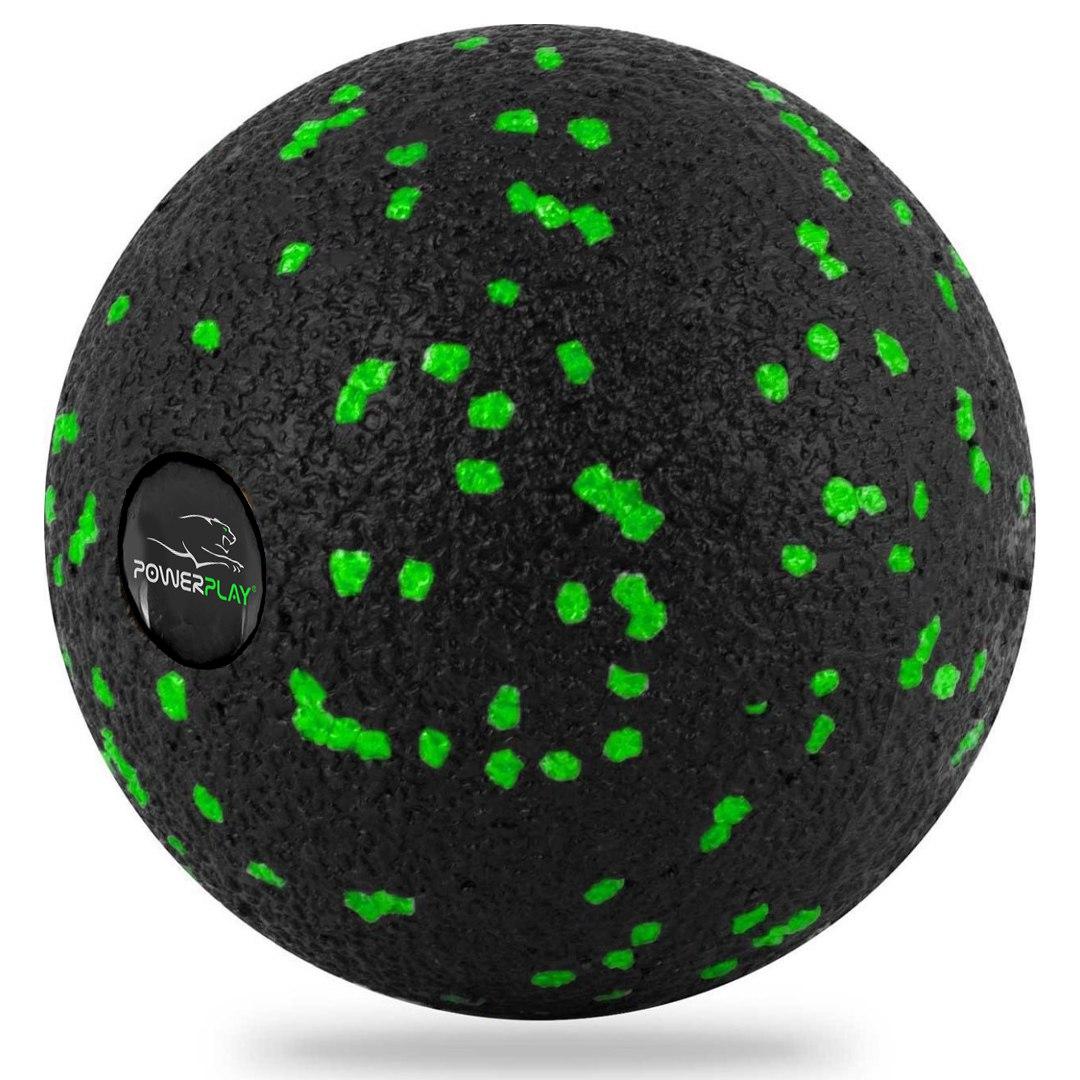 Масажний м'яч PowerPlay PP-4351 Epp Massage Ball (d10) Чорно/Зелений — фото 3
