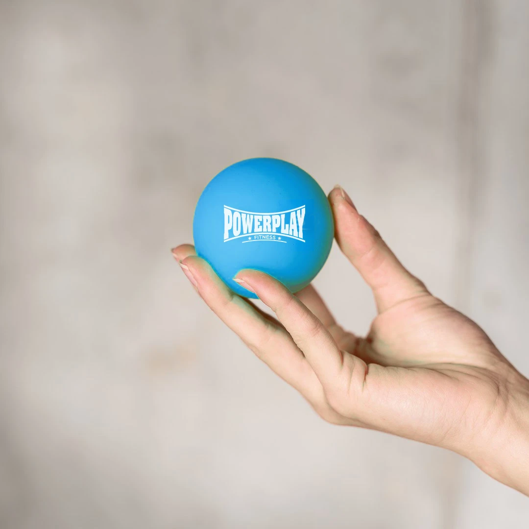Масажний силіконовий м'яч PowerPlay PP-4354 Silicone Lacrosse Ball (6.3см.) Синій — фото 3