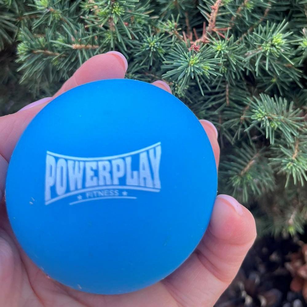 Масажний силіконовий м'яч PowerPlay PP-4354 Silicone Lacrosse Ball (6.3см.) Синій — фото 5