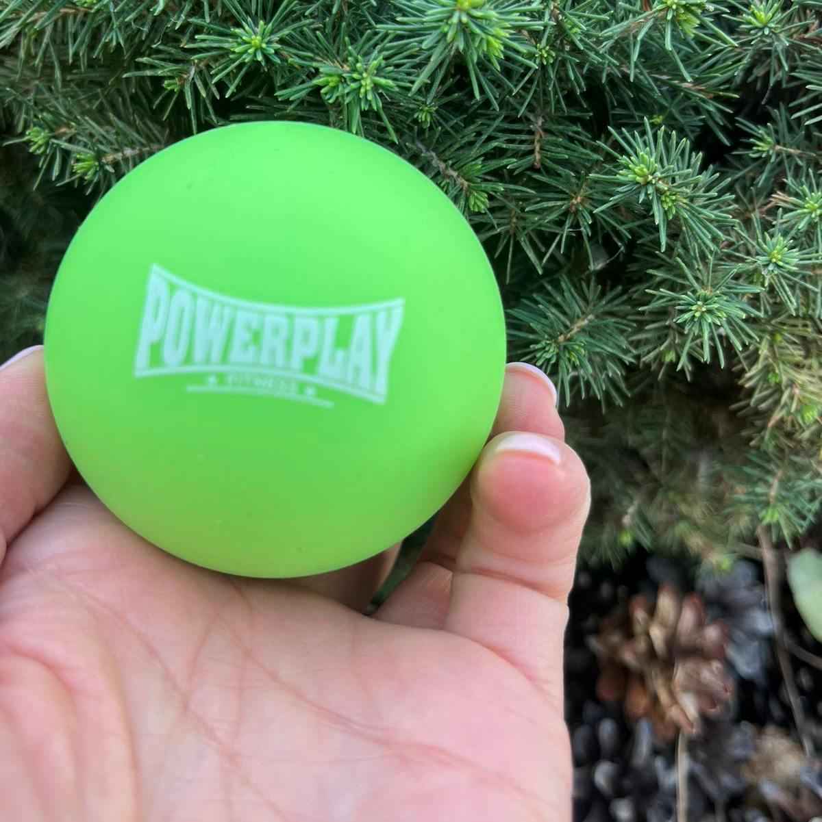 Масажний силіконовий м'яч PowerPlay PP-4354 Silicone Lacrosse Ball (6.3см.) Зелений — фото 5