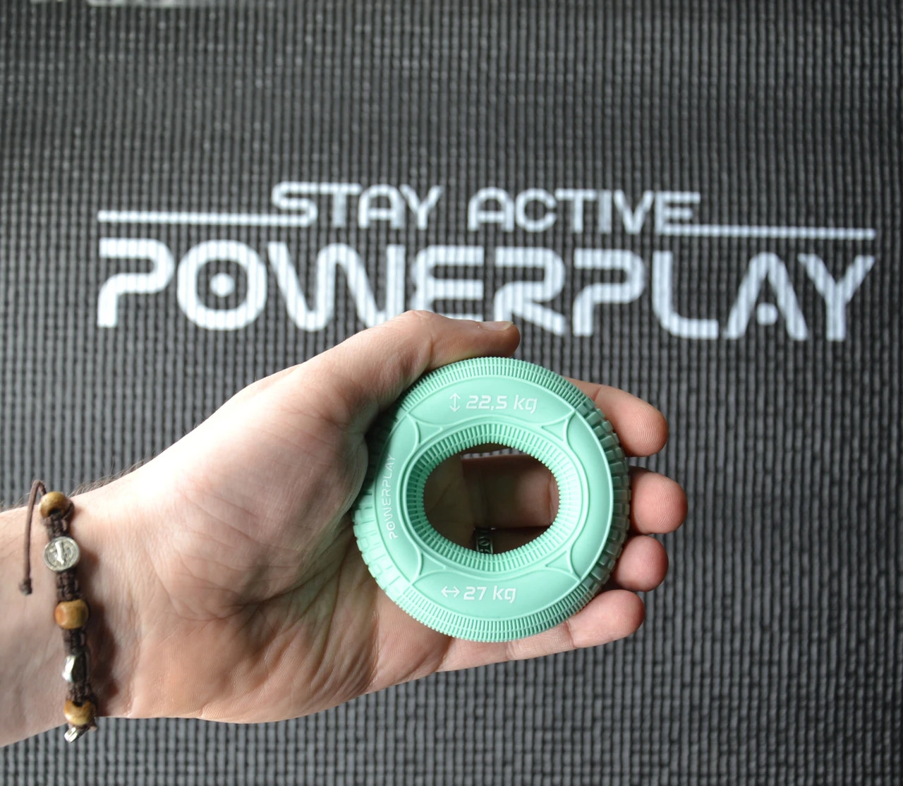 Еспандер кистьовий силіконовий PowerPlay PP-4330 Hand Grip Loops Medium 22.5-27 кг. М'ятний — фото 4