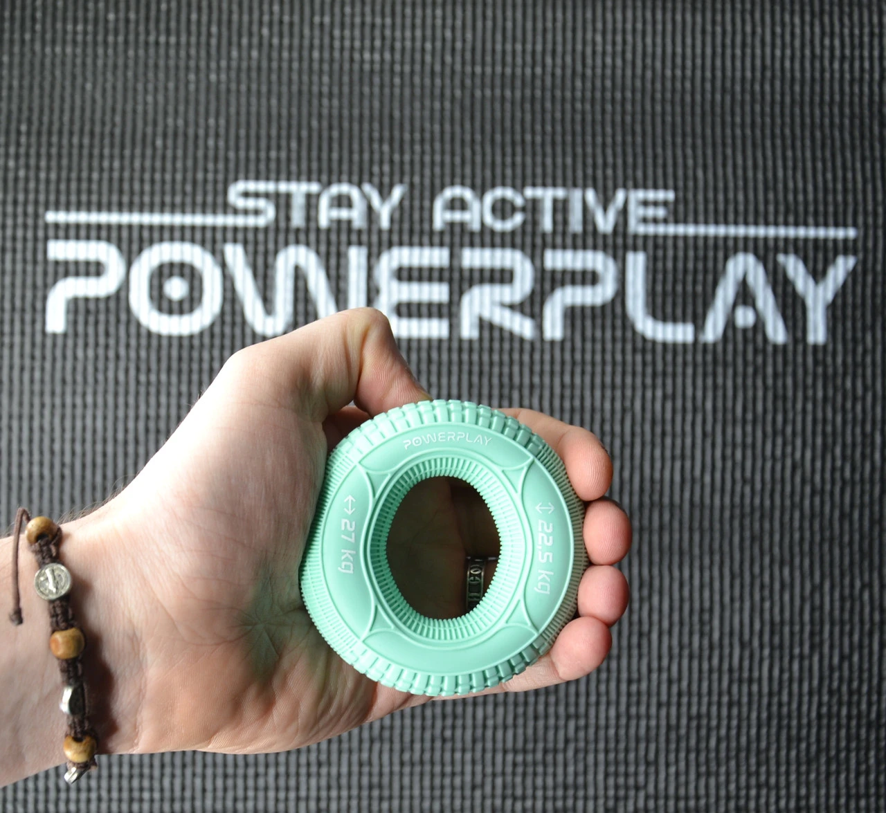 Еспандер кистьовий силіконовий PowerPlay PP-4330 Hand Grip Loops Medium 22.5-27 кг. М'ятний — фото 5