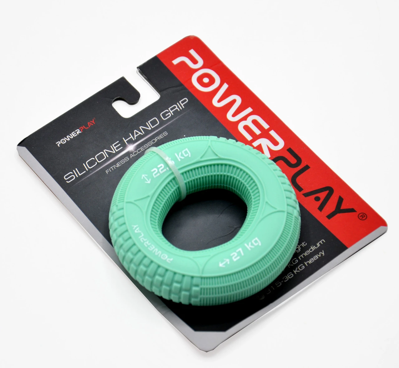 Еспандер кистьовий силіконовий PowerPlay PP-4330 Hand Grip Loops Medium 22.5-27 кг. М'ятний — фото 10