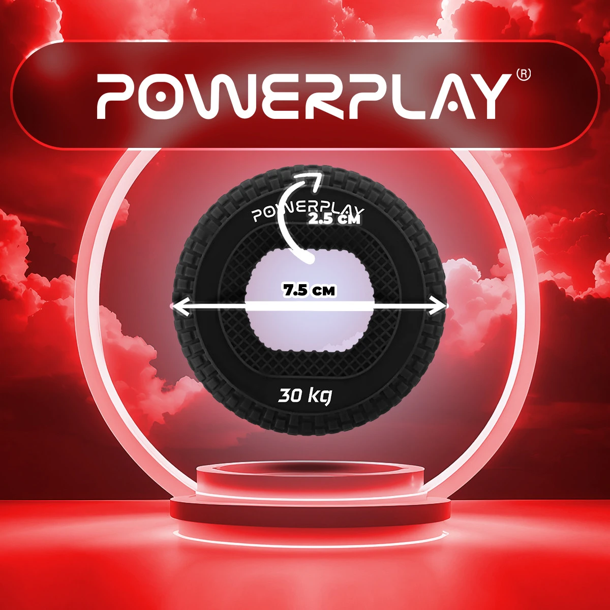 Еспандер кистьовий силіконовий PowerPlay PP-4333 Hand Grip Hard 30 кг. Чорний — фото 9