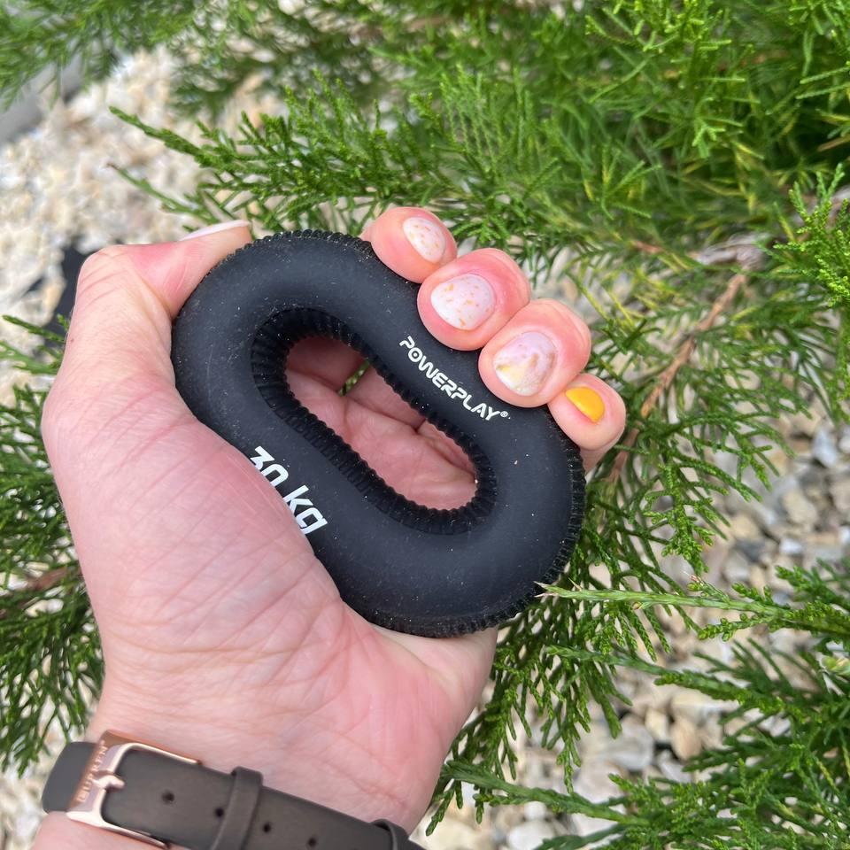 Еспандер кистьовий силіконовий PowerPlay PP-4336 Hand Grip Hard 30 кг. Чорний — фото 2