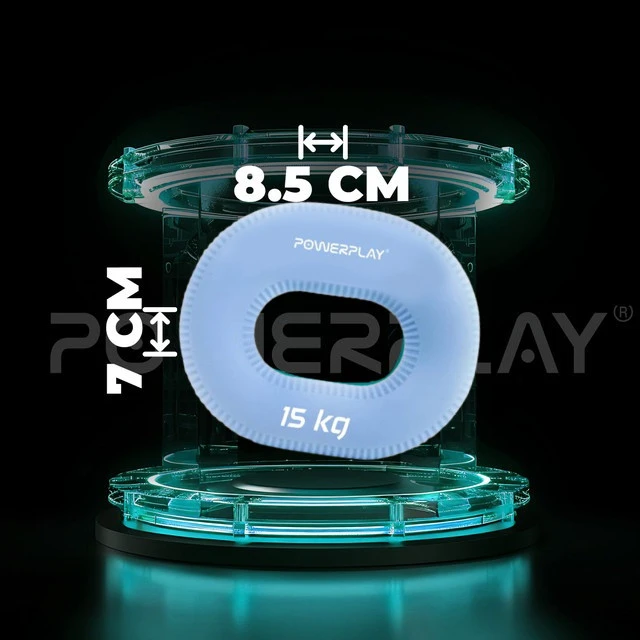 Еспандер кистьовий силіконовий PowerPlay PP-4336 Hand Grip Light 15 кг. Блакитний — фото 10
