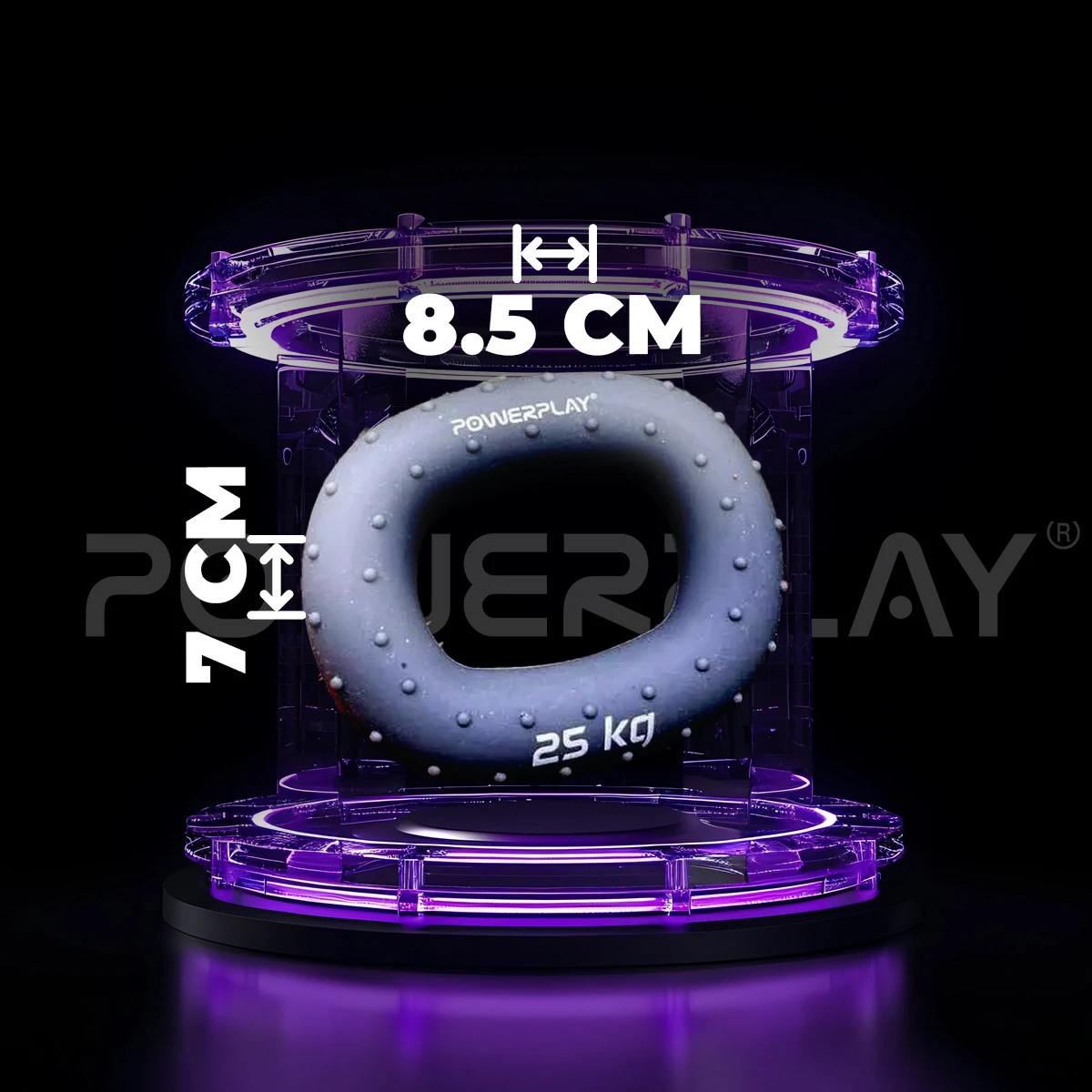 Еспандер кистьовий силіконовий PowerPlay PP-4337 Hand Grip Large 25 кг. Сірий — фото 9