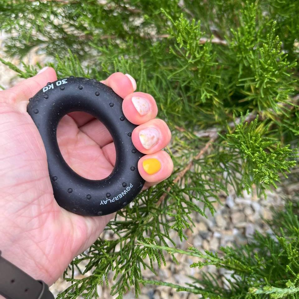 Еспандер кистьовий силіконовий PowerPlay PP-4338 Hand Grip Hard 30 кг. Чорний — фото 4