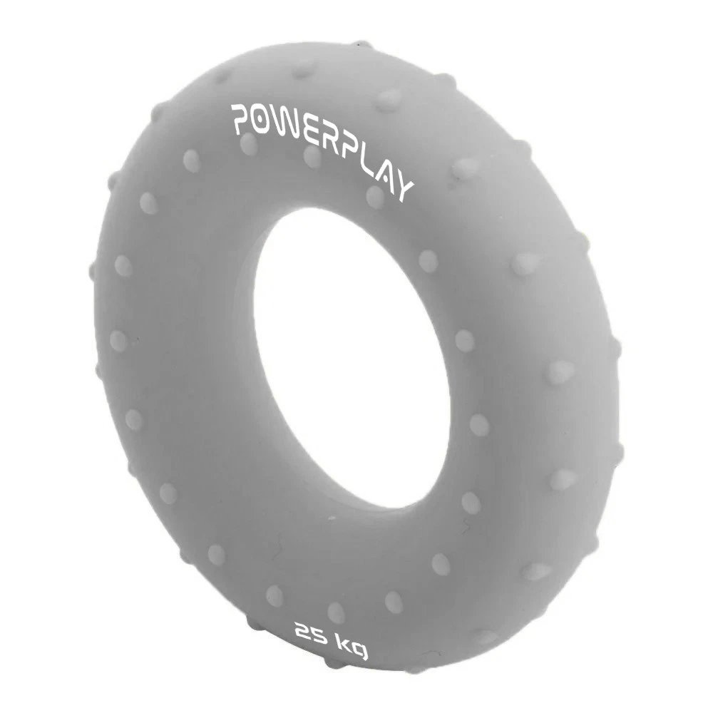 Еспандер кистьовий силіконовий PowerPlay PP-4338 Hand Grip Large 25 кг. Сірий — фото 2