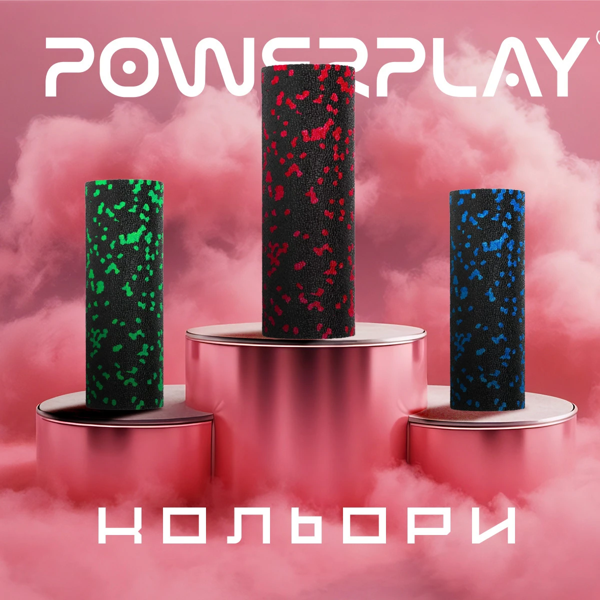Масажний ролик (роллер) гладкий PowerPlay PP-4346 Mini EPP Foam Roller Чорно/Червоний (15x5,3см.) — фото 11
