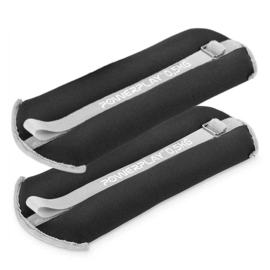 Обважнювачі-манжети для ніг та рук PowerPlay PP-4349 Ankle/Wrist Weights (2шт.*0.5 kg) (пара) Чорні — фото 4