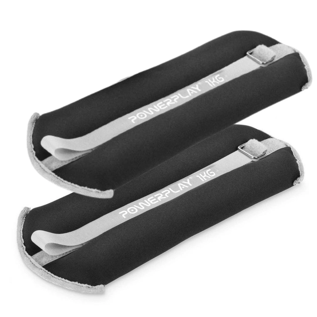 Обважнювачі-манжети для ніг та рук PowerPlay PP-4349 Ankle/Wrist Weights (2шт.*1 kg) (пара) Чорні — фото 3