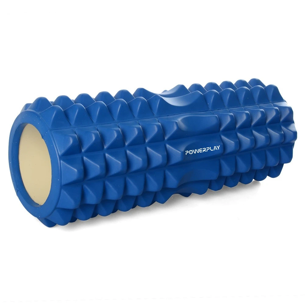 Масажний ролик (роллер) PowerPlay 4405 EVA Massage Roller Синій (33x12см.) — фото 7