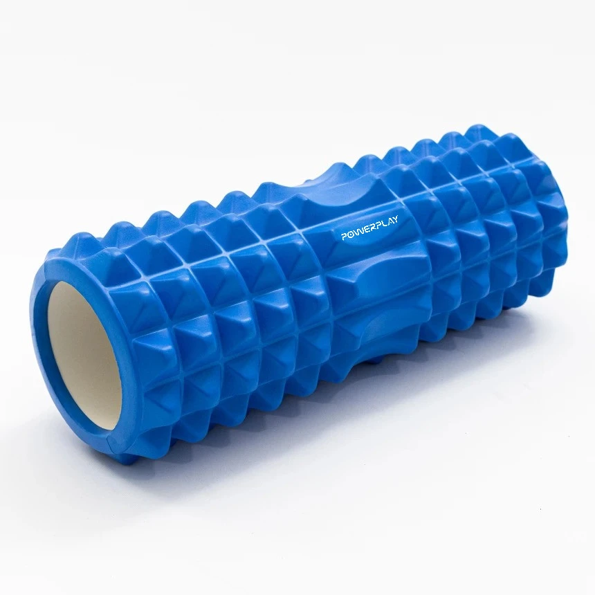 Масажний ролик (роллер) PowerPlay 4405 EVA Massage Roller Синій (33x12см.) — фото 9