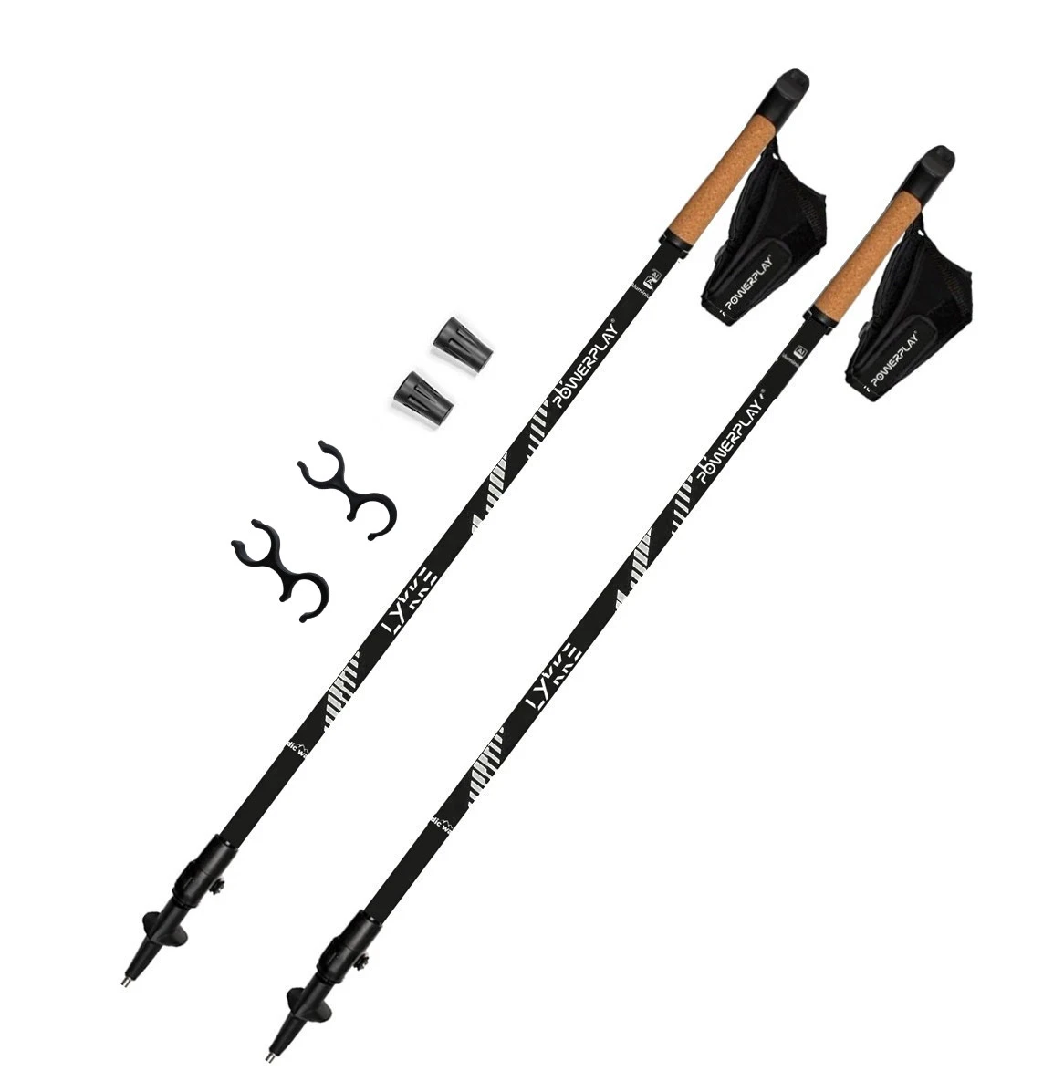 Палиці для скандинавської ходьби PowerPlay 9104 Lykke Black/White 80-135 см (пара) — фото 3