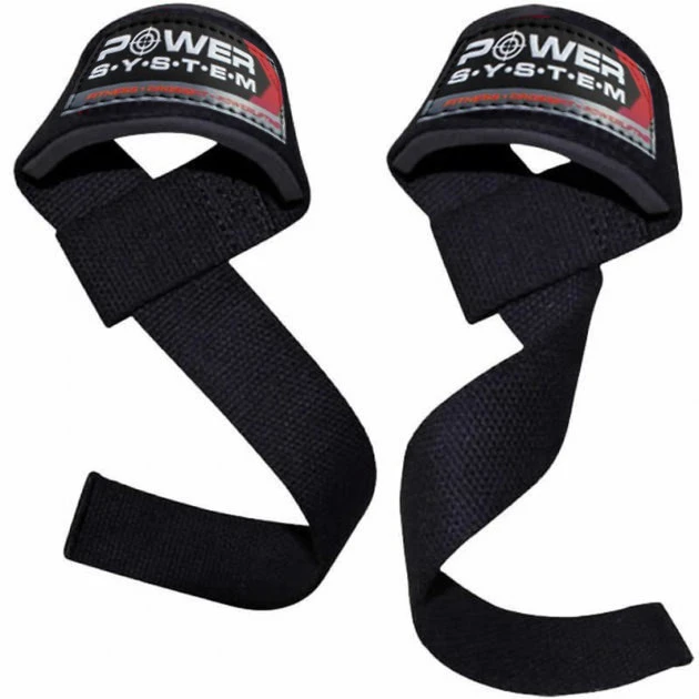 Лямки для тяги Power System PS-3400 Power Straps Black/Red — фото 3