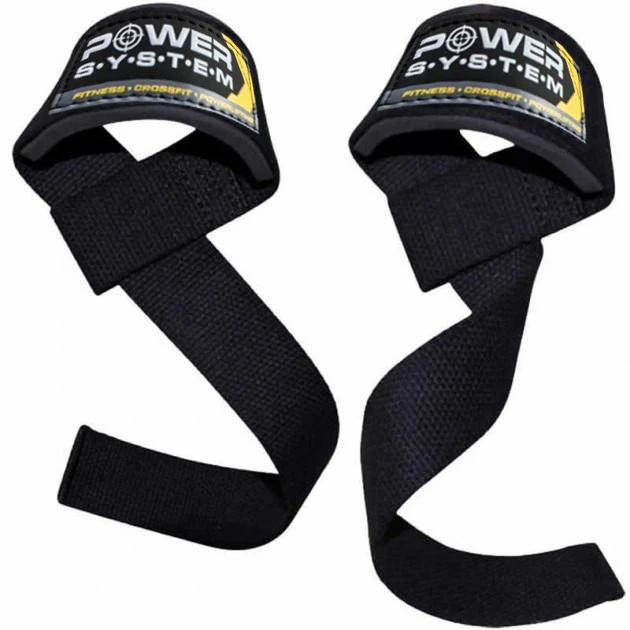 Лямки для тяги Power System PS-3400 Power Straps Black/Yellow — фото 3