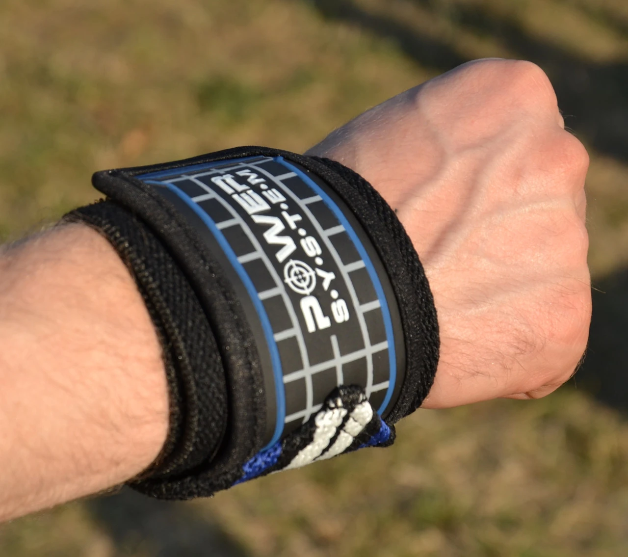 Бинти для зап'ясть (кистьові бинти) Power System PS-3500 Wrist Wraps  Blue/Black  (пара) — фото 4