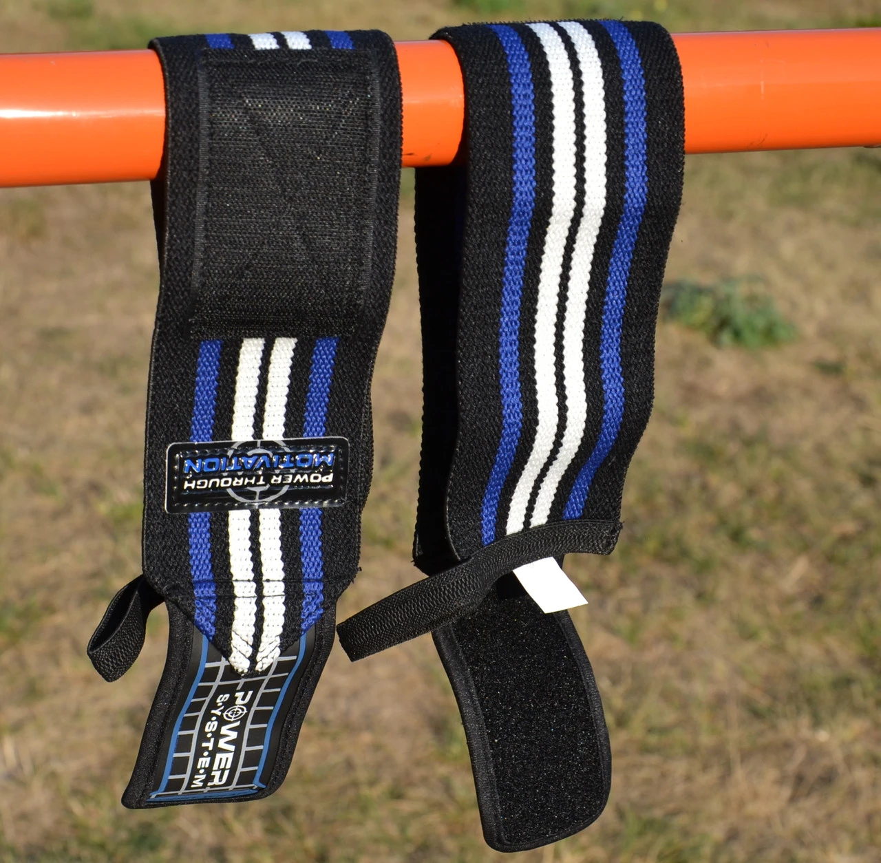 Бинти для зап'ясть (кистьові бинти) Power System PS-3500 Wrist Wraps  Blue/Black  (пара) — фото 6
