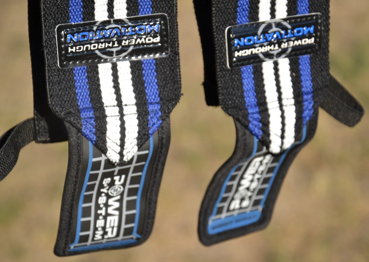 Бинти для зап'ясть (кистьові бинти) Power System PS-3500 Wrist Wraps  Blue/Black  (пара) — фото 9