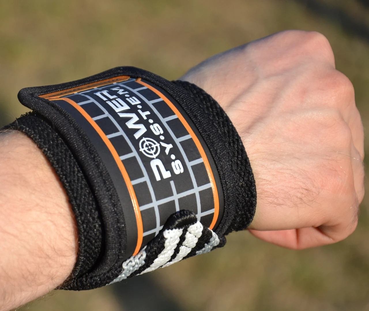 Бинти для зап'ясть (кистьові бинти) Power System PS-3500 Wrist Wraps Grey/Black  (пара) — фото 6