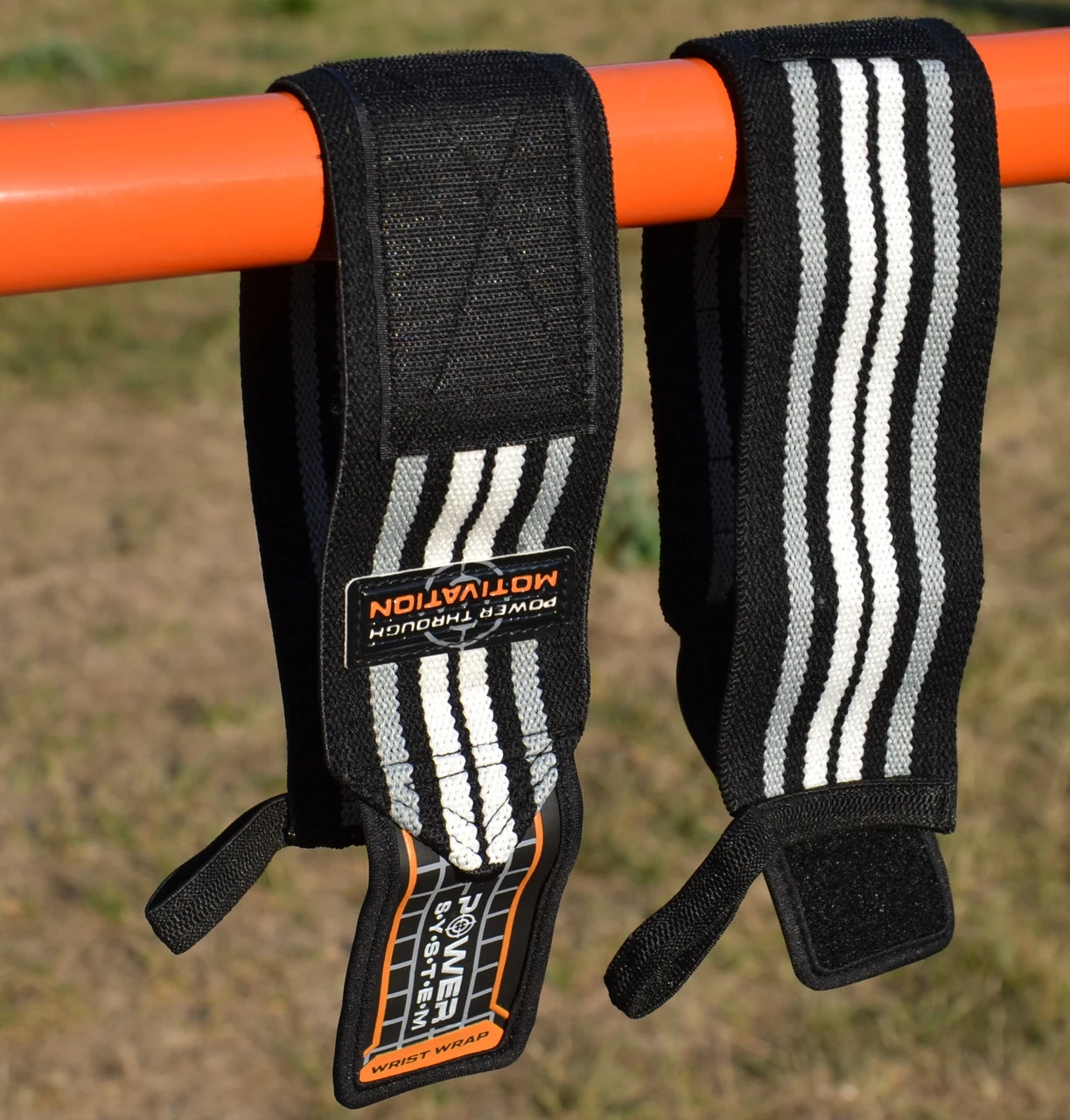 Бинти для зап'ясть (кистьові бинти) Power System PS-3500 Wrist Wraps Grey/Black  (пара) — фото 8