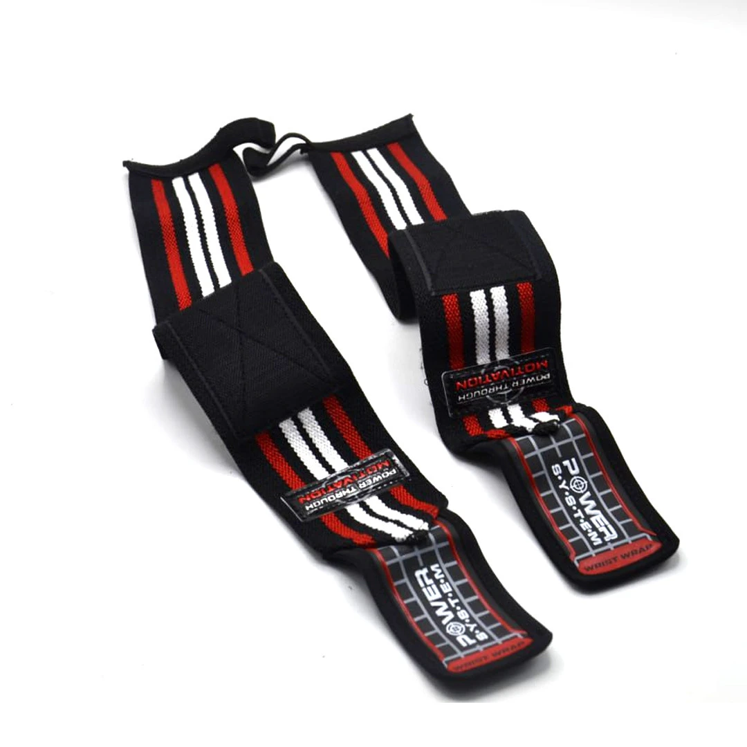 Бинти для зап'ясть (кистьові бинти) Power System PS-3500 Wrist Wraps Red/Black  (пара) — фото 2