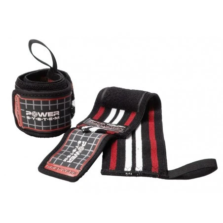 Бинти для зап'ясть (кистьові бинти) Power System PS-3500 Wrist Wraps Red/Black  (пара) — фото 3