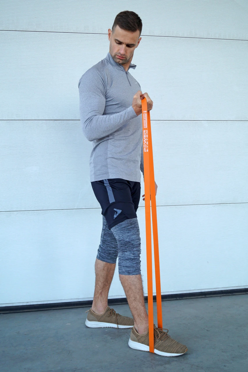 Еспандер-петля (гумка для фітнесу і кроссфіту) Power System PS-4052 CrossFit Level 2 Orange (опір 10-35 кг) — фото 10