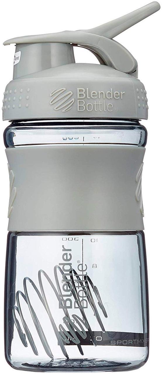 Шейкер спортивний (пляшка) BlenderBottle SportMixer Flip 20oz/590ml Grey — фото 4