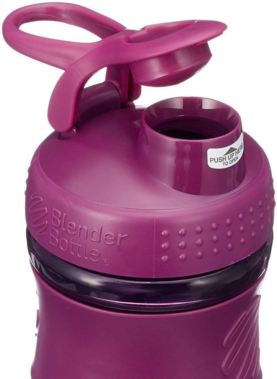 Шейкер спортивний (пляшка) BlenderBottle SportMixer Flip 20oz/590ml Plum — фото 4