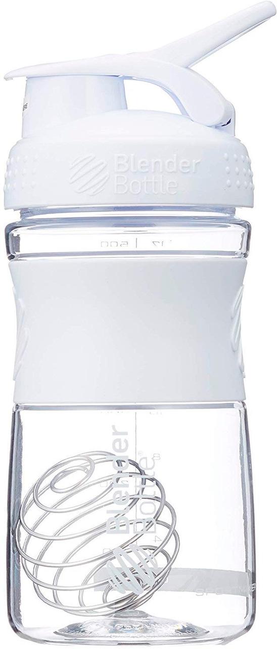 Шейкер спортивний (пляшка) BlenderBottle SportMixer Flip 20oz/590ml White — фото 4