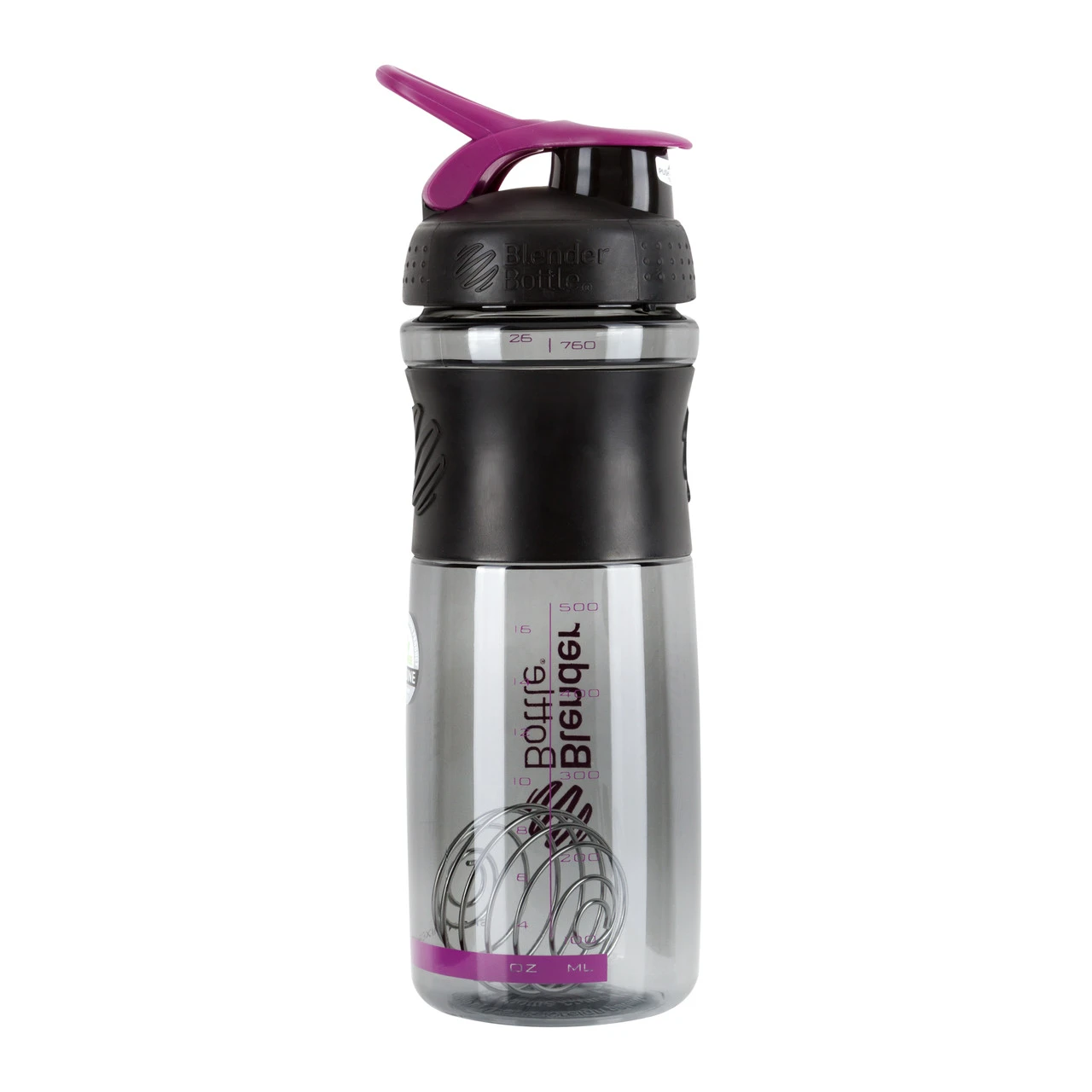Шейкер спортивний (пляшка) BlenderBottle SportMixer Flip 28oz/820ml Black/Plum — фото 2