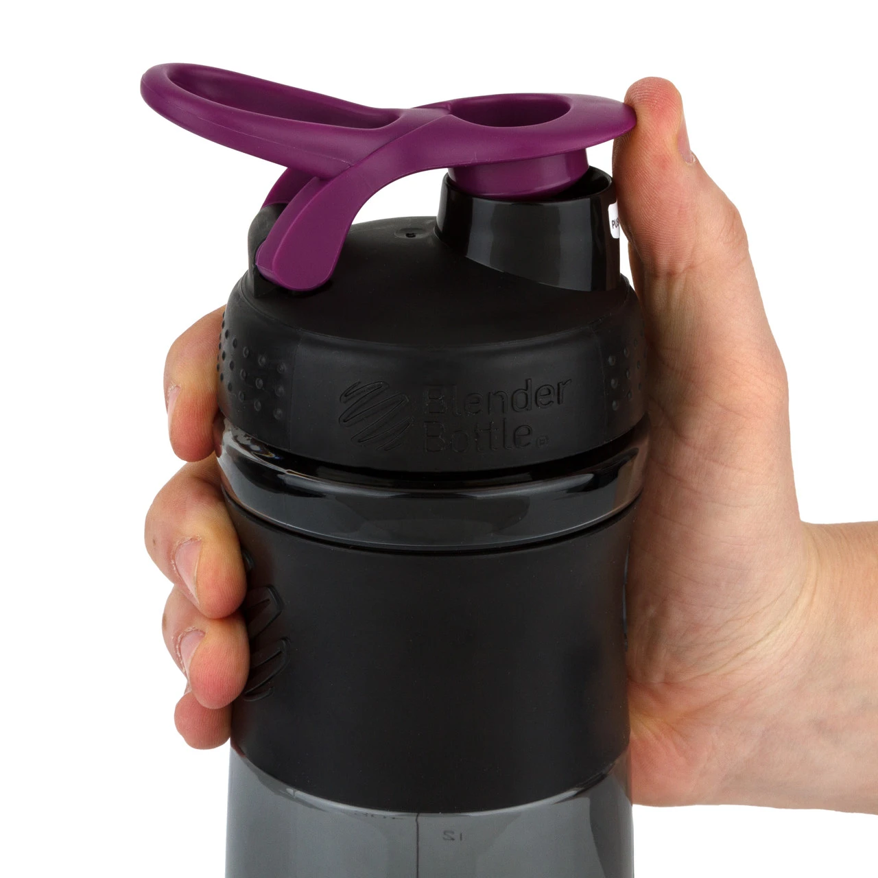 Шейкер спортивний (пляшка) BlenderBottle SportMixer Flip 28oz/820ml Black/Plum — фото 4