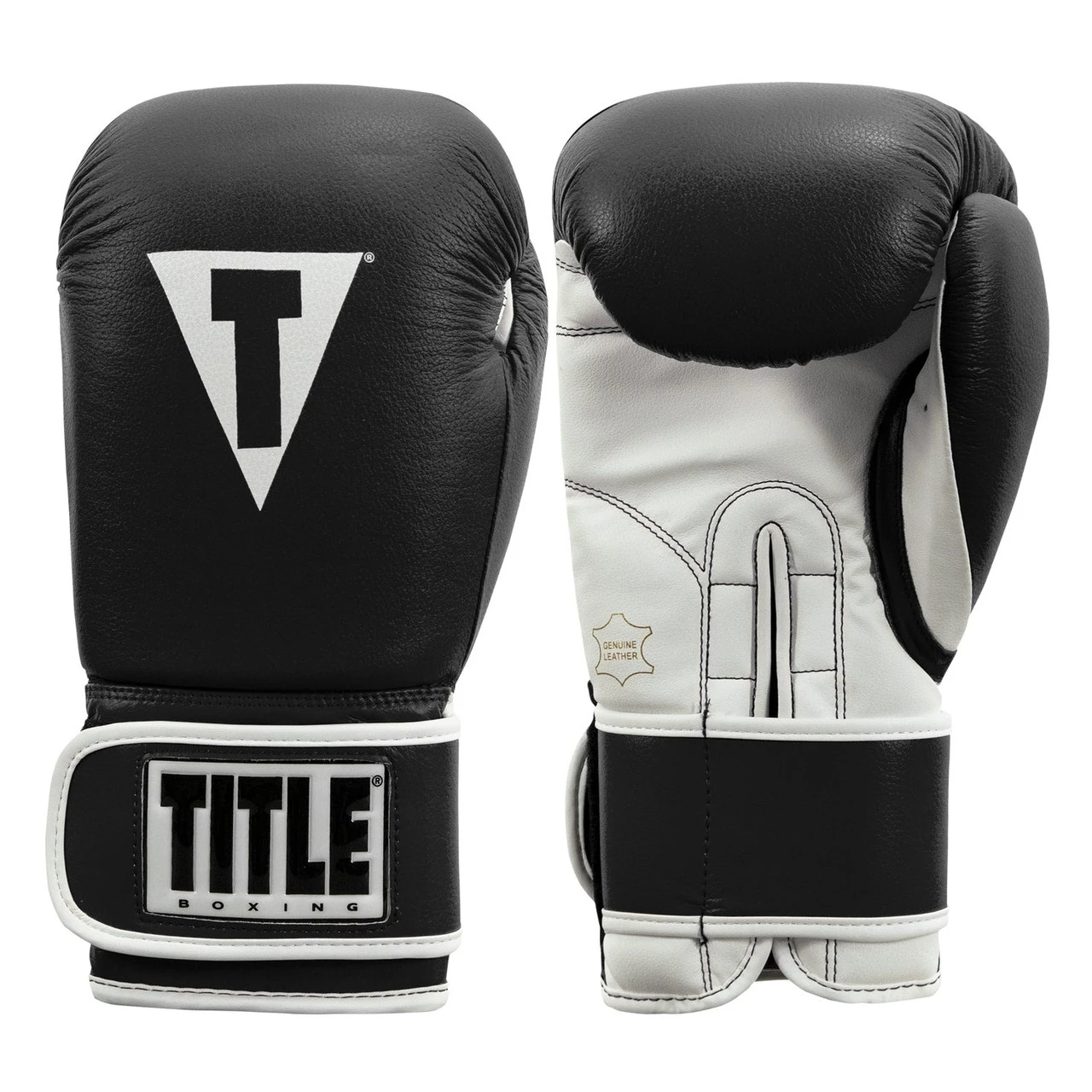 Боксерські рукавиці TITLE Boxing Pro Style Leather Gloves3.0 Black/White 14 oz (бинти 4м. в комплекті) — фото 7