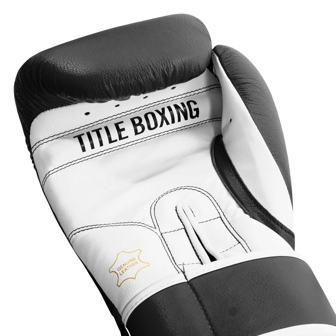 Боксерські рукавиці TITLE Boxing Pro Style Leather Gloves3.0 Black/White 14 oz (бинти 4м. в комплекті) — фото 10