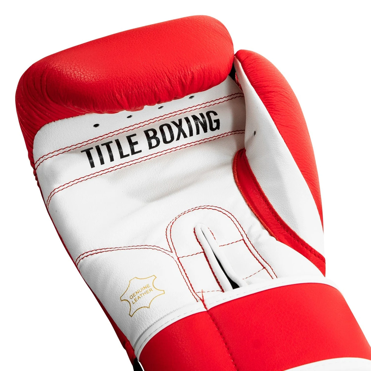 Боксерські рукавиці TITLE Boxing Pro Style Leather Gloves3.0 Red/White 16 oz (бинти 4м. в комплекті) — фото 8